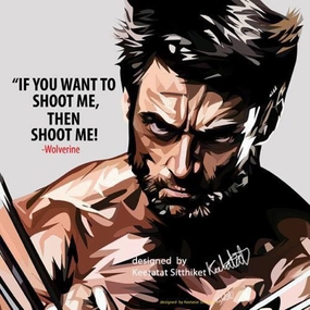 Pop Art Wall Decoration Drawing (Wolverine - Hugh Jackman) Sculpture Art