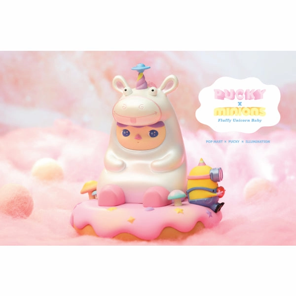 All Season Pop Mart - Fluffy Unicorn Baby Pucky x Minions Figure (14.3cm)