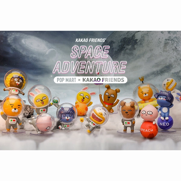 Pop Mart - Kakao Talk Friends Space Series Mini Figure (Ryan, Apeach, Muzi, Neo, etc.) Customizable Toy Cute Figure