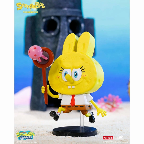 Pop Mart - Labubu The Monsters x SpongeBob Series Mini Figure Durable Material Gaming Piece