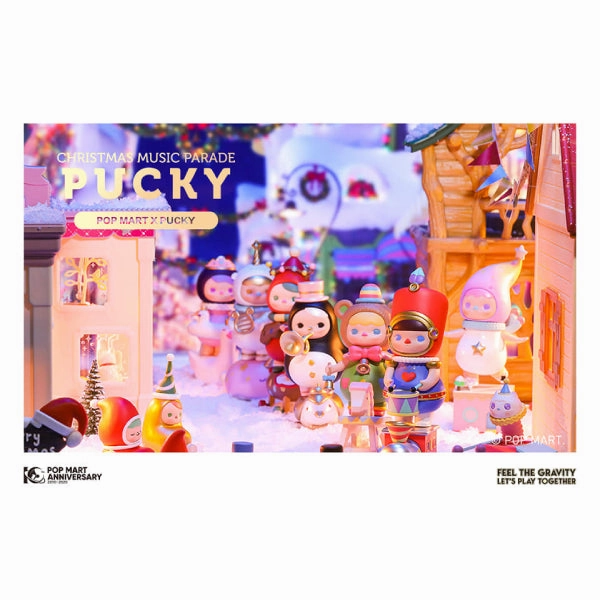 Ceramic Sculpture Superhero Creation Pop Mart - Pucky Christmas Music Parade Blind Box Series Mini Figure