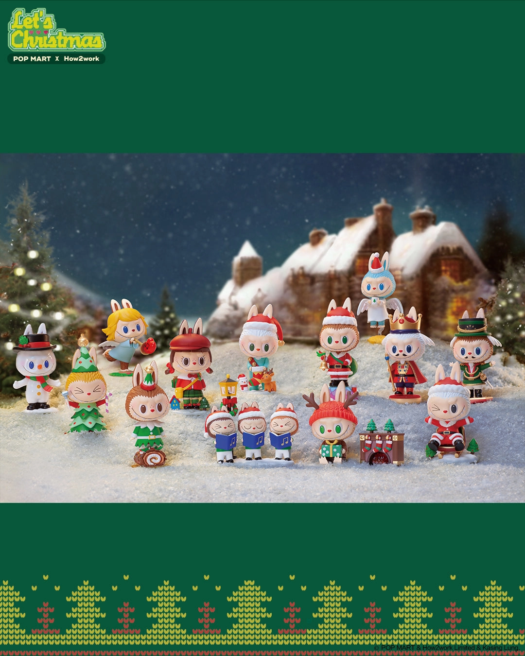 Pop Mart - THE MONSTER Let's Christmas Series Labubu Appreciating Asset