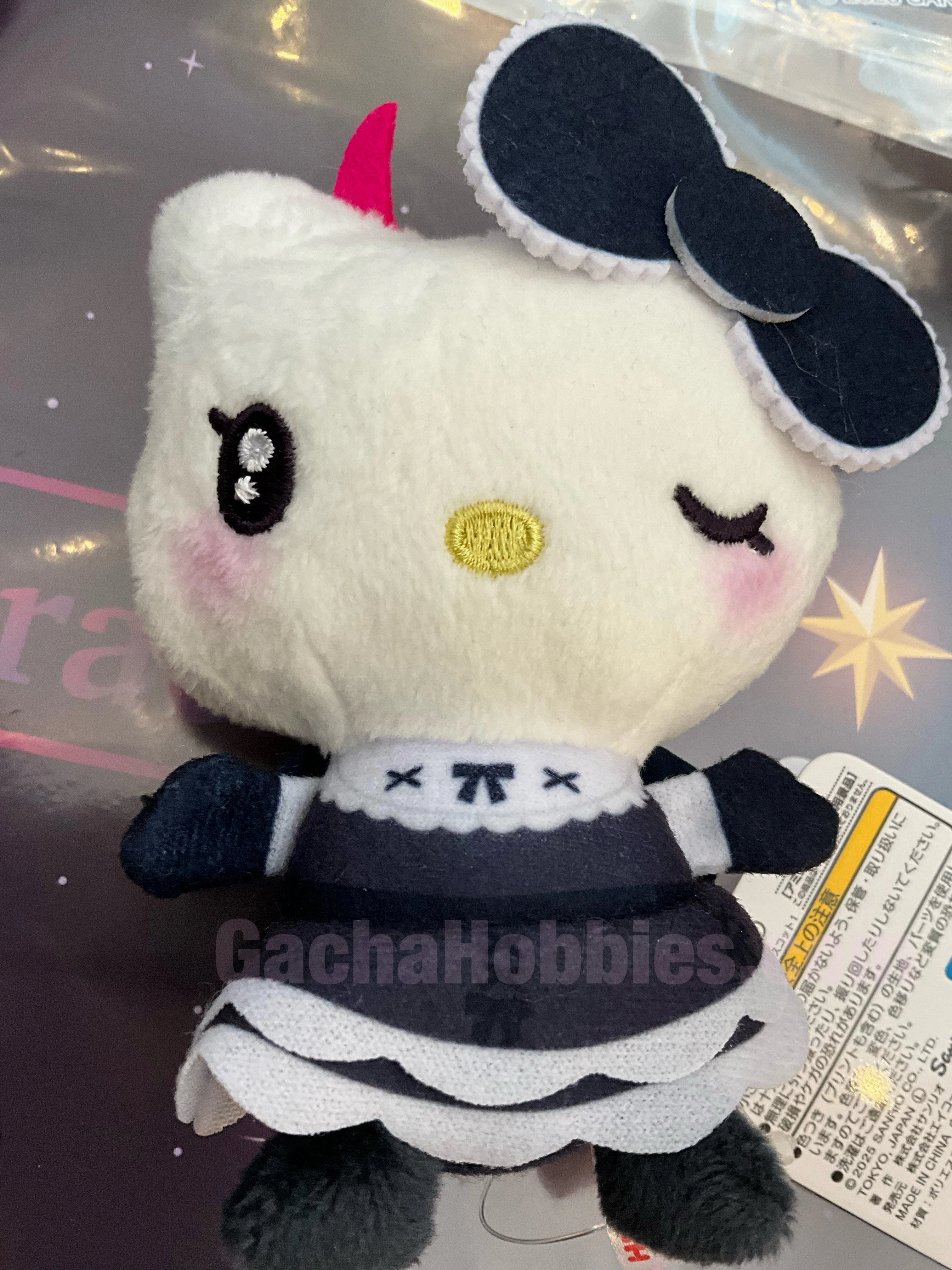 Sanrio Gothic Devil Hello Kitty Small Plush Keychain (In-stock) Deity Statue Market Trend