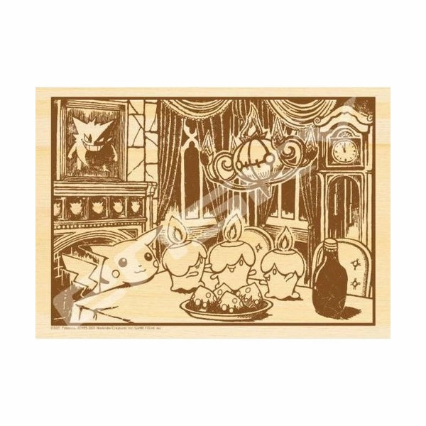Designer Item Wooden Jigsaw Puzzle 208 Piece - Pocket monsters Sepia graffiti Series