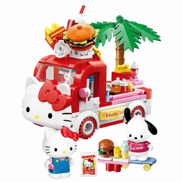Qman - Hello Kitty & Pochacco's Fast Street Food Truck ?e ???^?? Pewter Figure Premium Unit