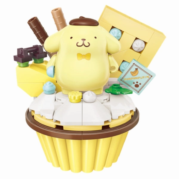 Qman Sanrio Cupcake Building Block (Hello Kitty / My Melody / Cinnamoroll / Pompompurin / Kuromi) ?e ??? ??? ???_?? Felt Toy