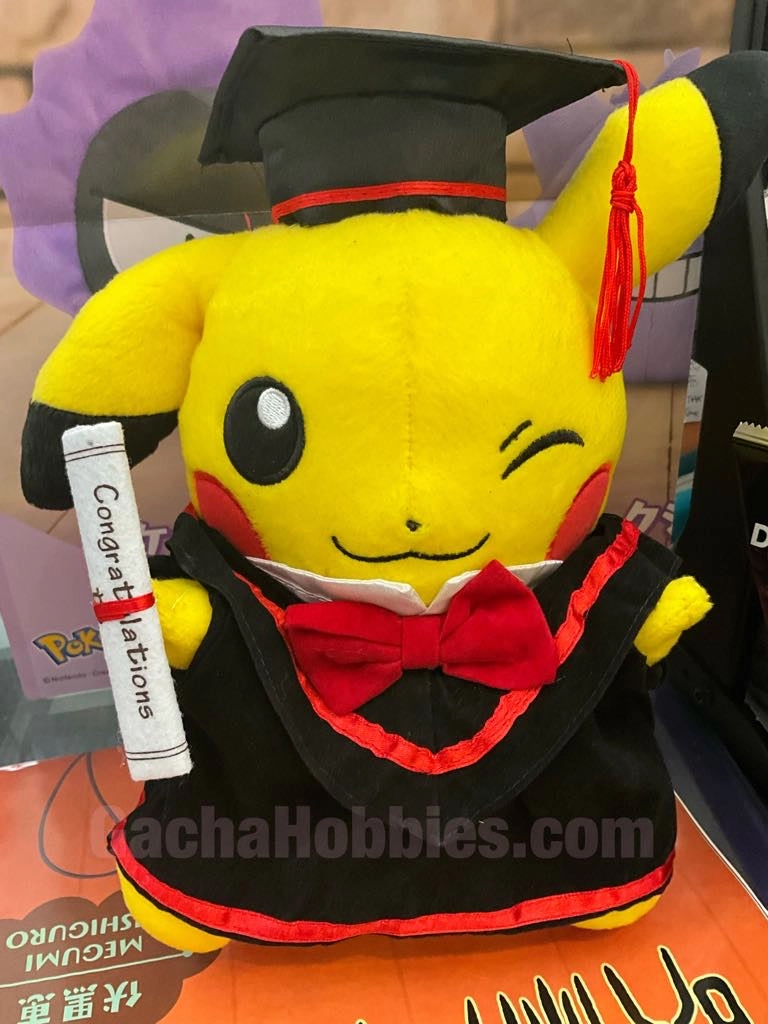 Graduation Pokemon Pikachu Wink Smile Medium Plush Astronomy Tool