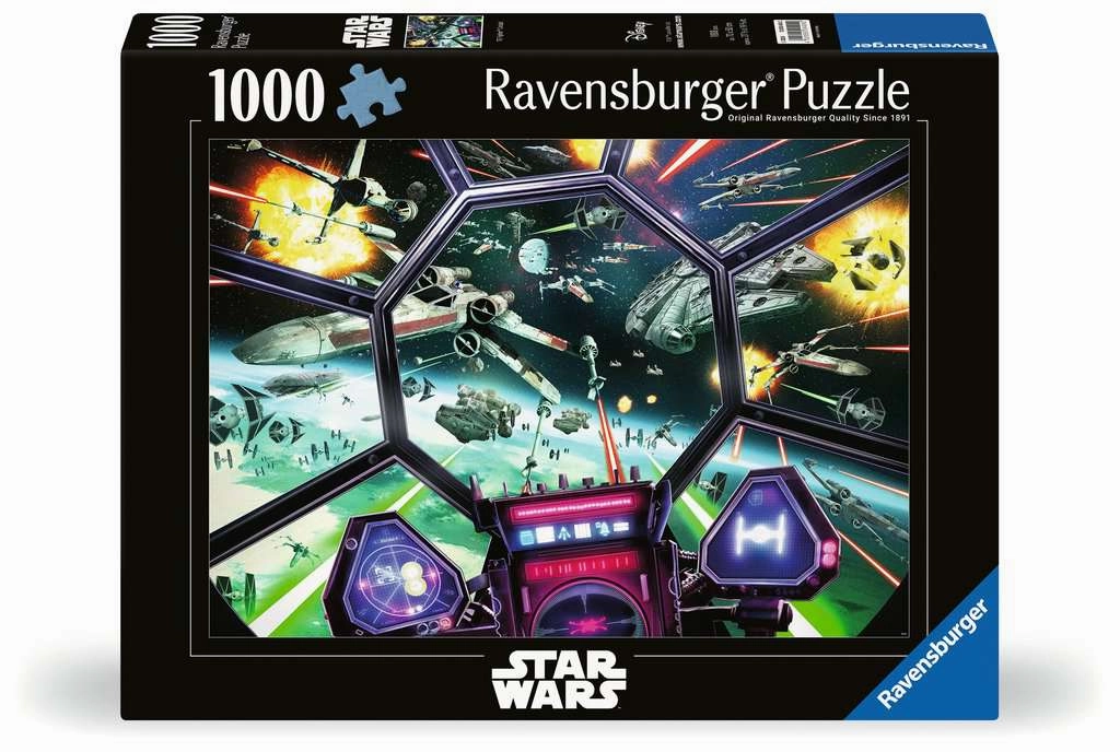 STAR WARS - Puzzle 1000P - TIE Fighter Cockpit Cartoon Figure