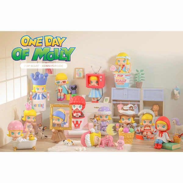Pop Mart - One Day of Molly Blind Box Series Mini Figure PVC Unit Art Hobby