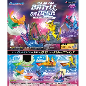 REMENT - POKEMON Battle on Desk Anime Version (set of 6) Glass Art