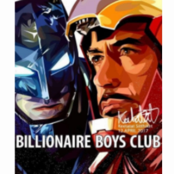 Pop Art Wall Decoration Drawing (Batman x Ironman - Billionaire Boys Club) ?????b ??F??b ? DC Marvel Dinosaur Model