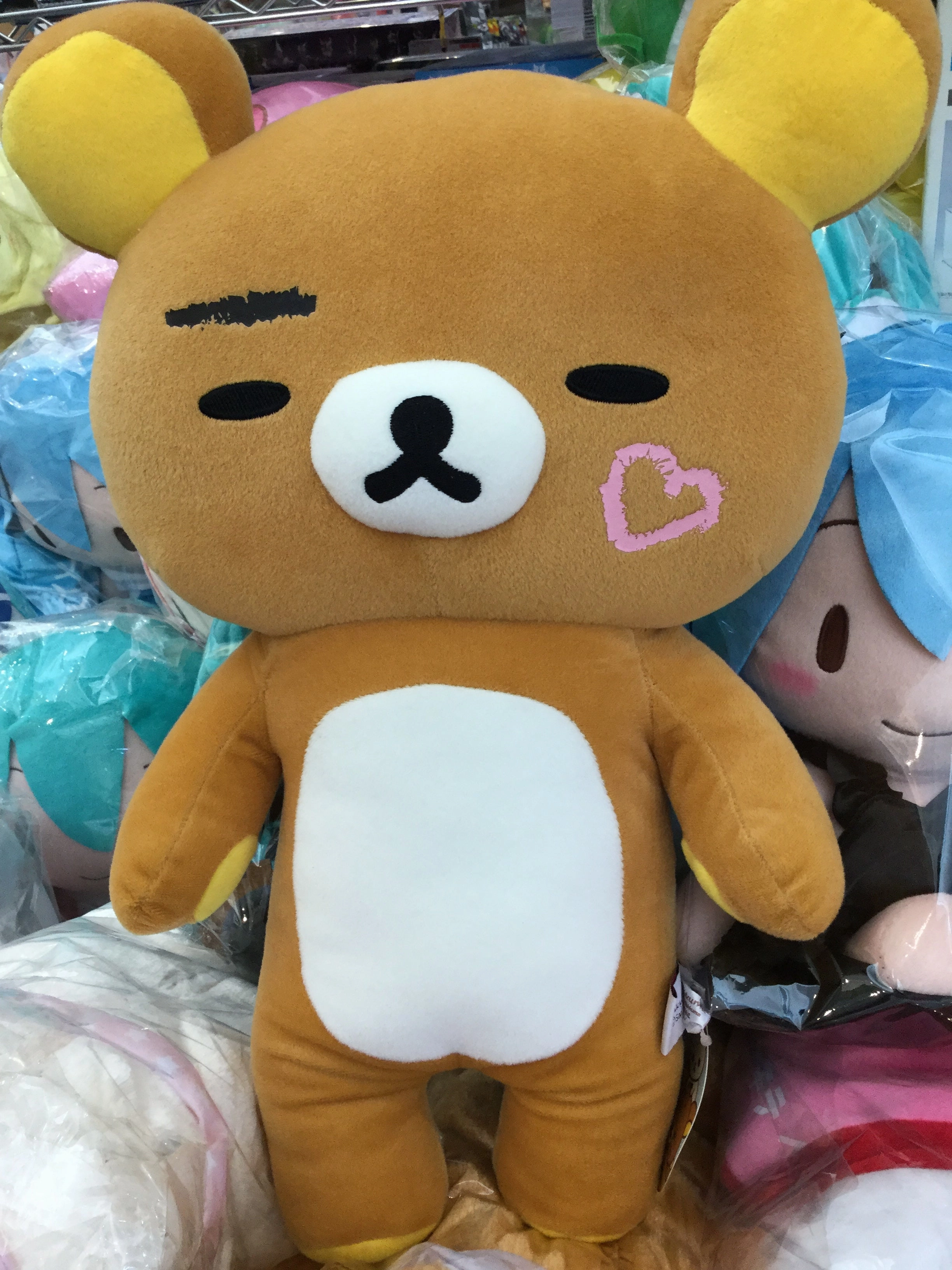 Cartoonish Design Anime Object Rilakkuma Sleeping Doodle Medium Plush (In-stock)