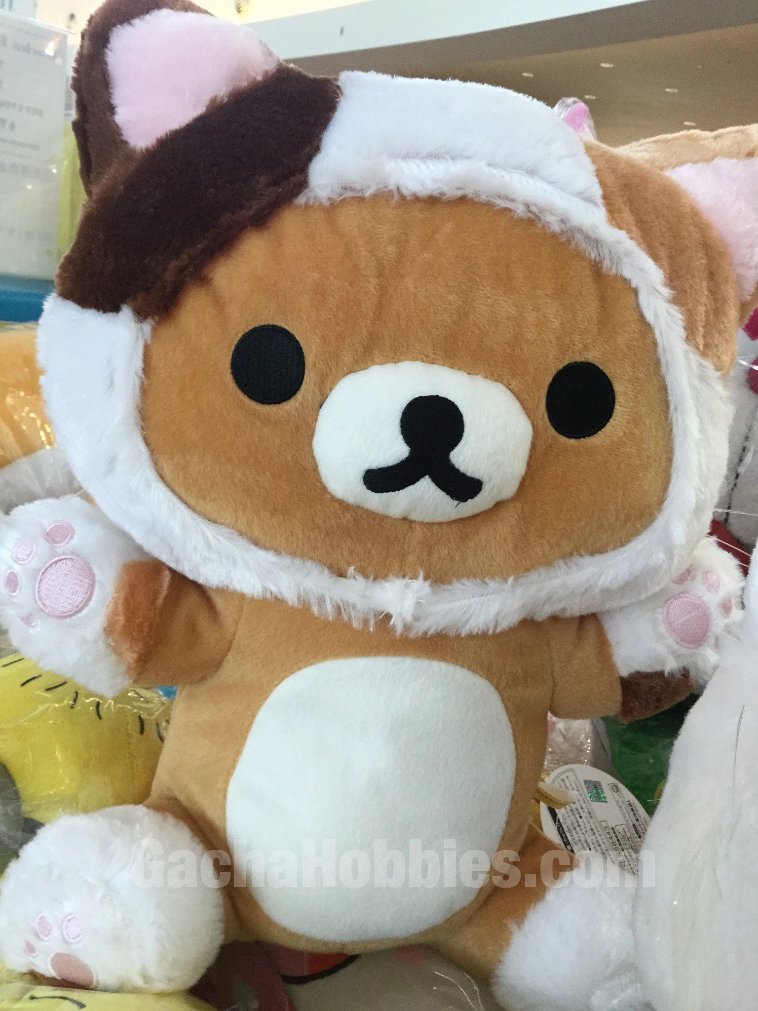 Rilakkuma X Cat Plushes (Relax Bear) Miniature Merchandise Biodegradable material