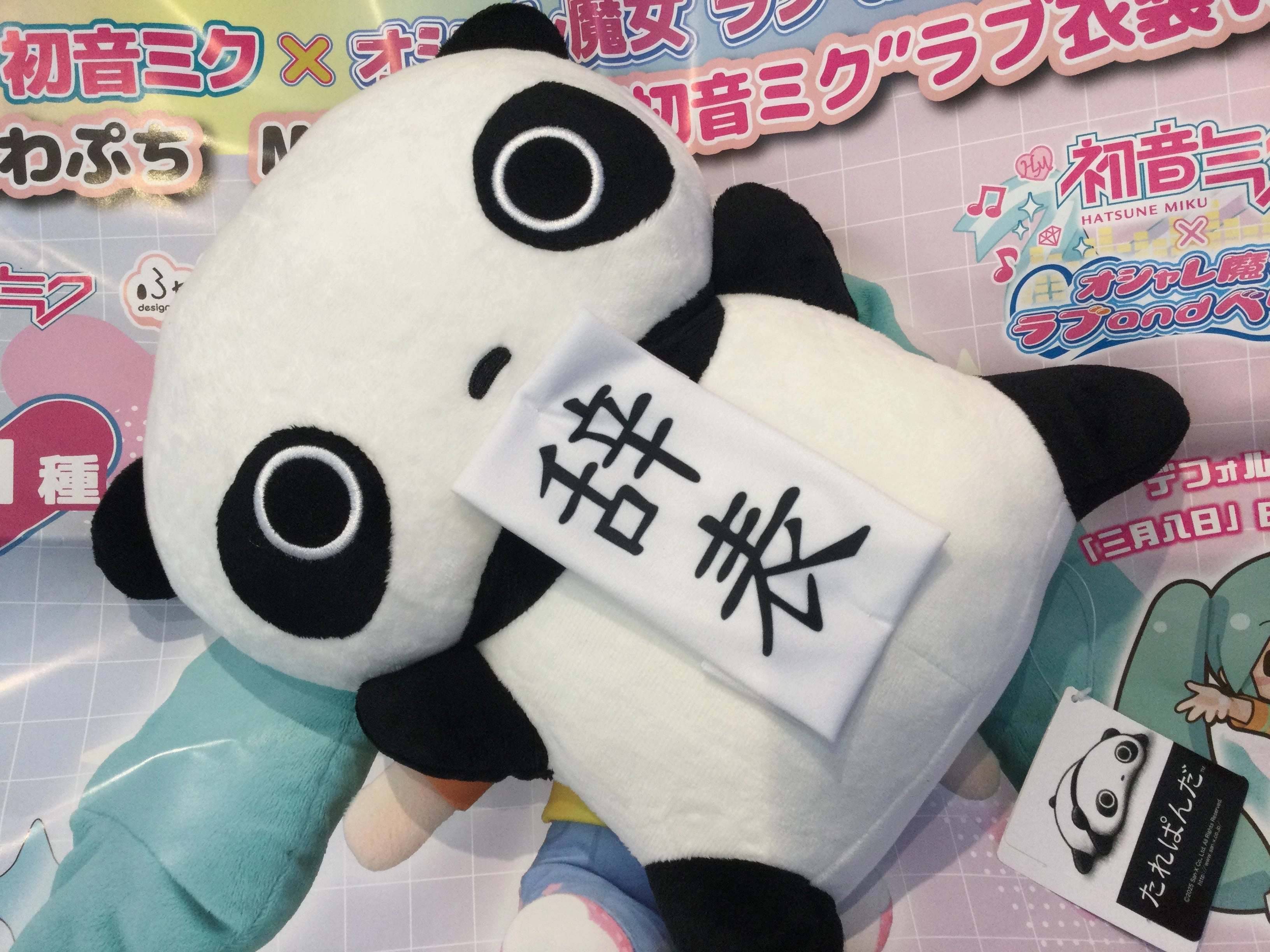 San-x Tarepanda Panda Letter Medium Plush (In-stock) Emotional Connection