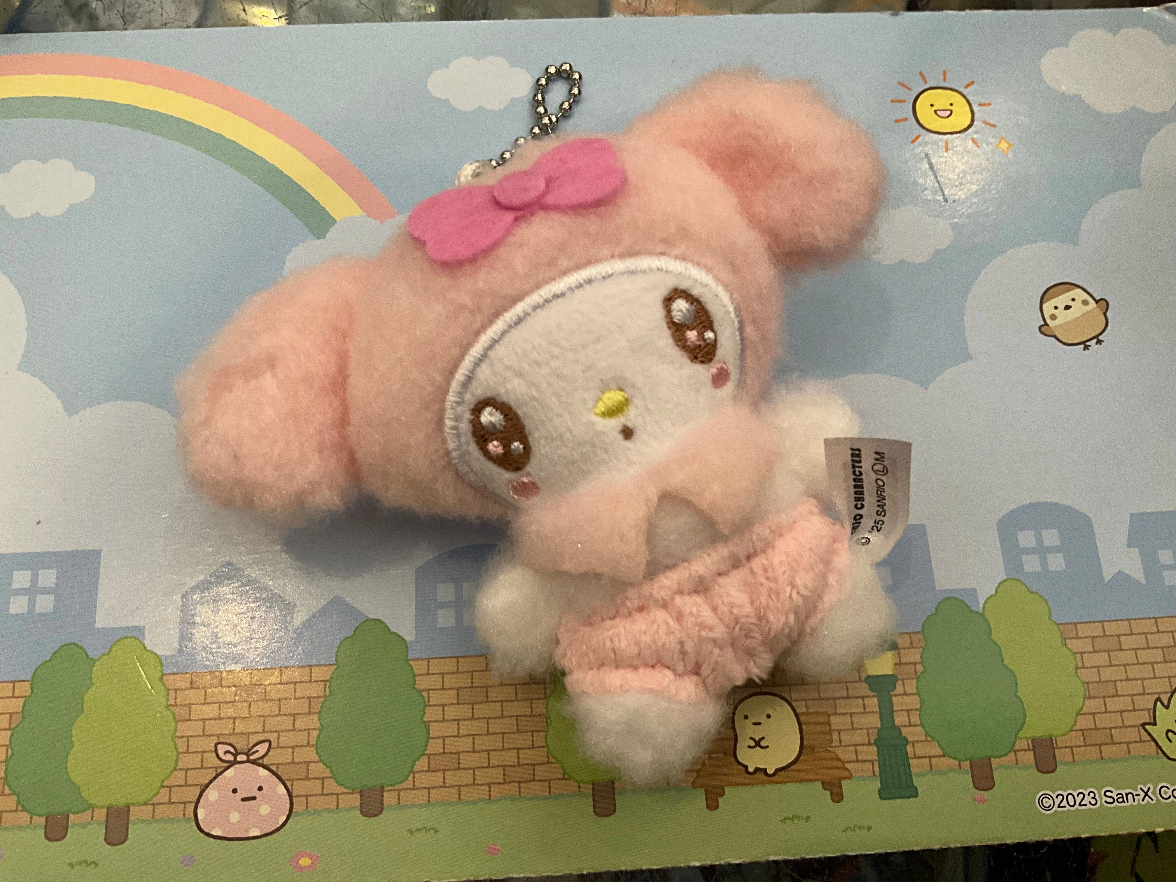 promotional item Pewter Figure Sanrio Baby Melody Fluffy Small Plush Keychain (In-stock)