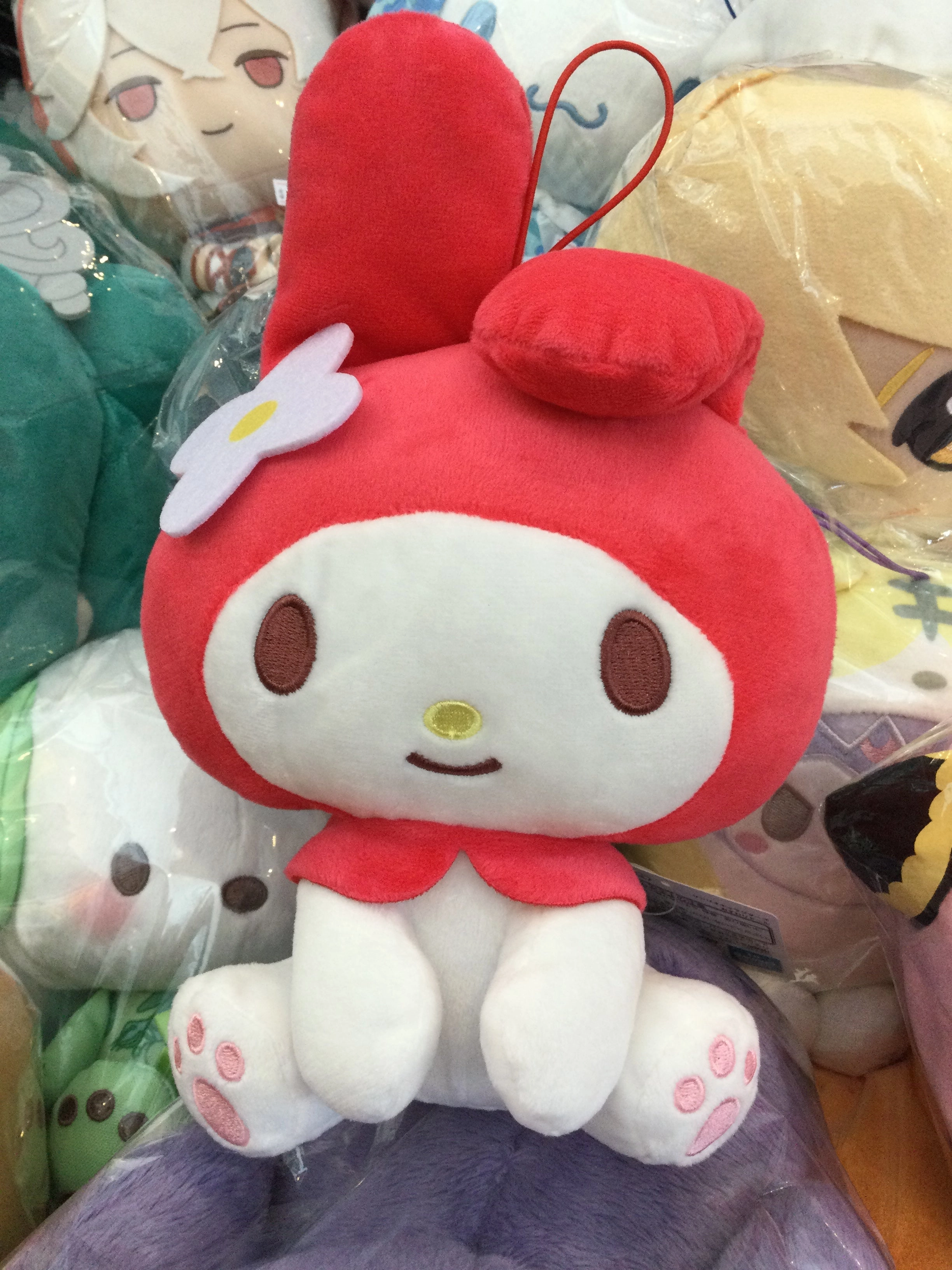 Sanrio Characters Red My Melody with White Flower Medium Plush (In-stock) Museum Gift