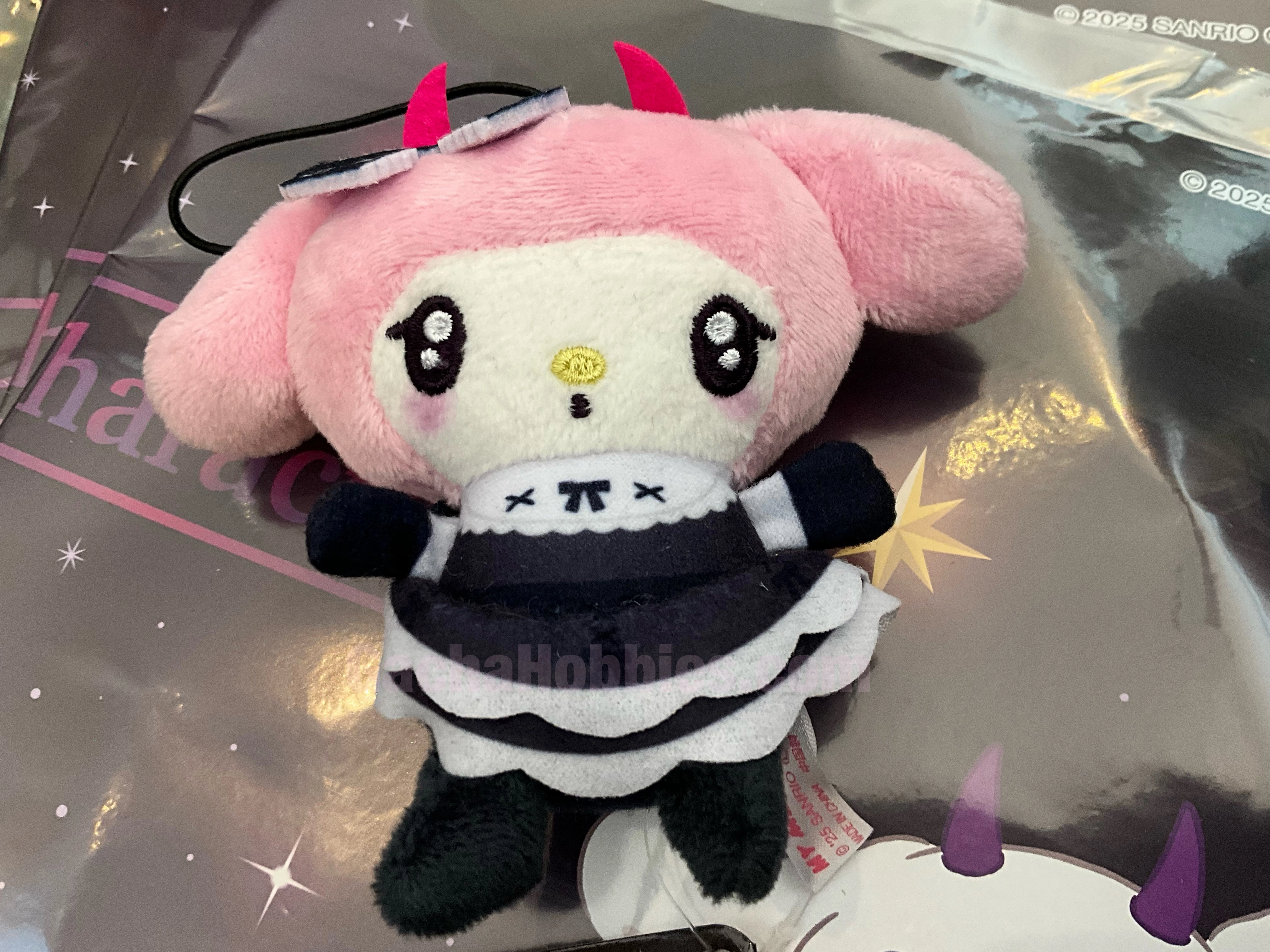 Sanrio Gothic Devil Melody Small Plush Keychain (In-stock) Modernist Sculpture