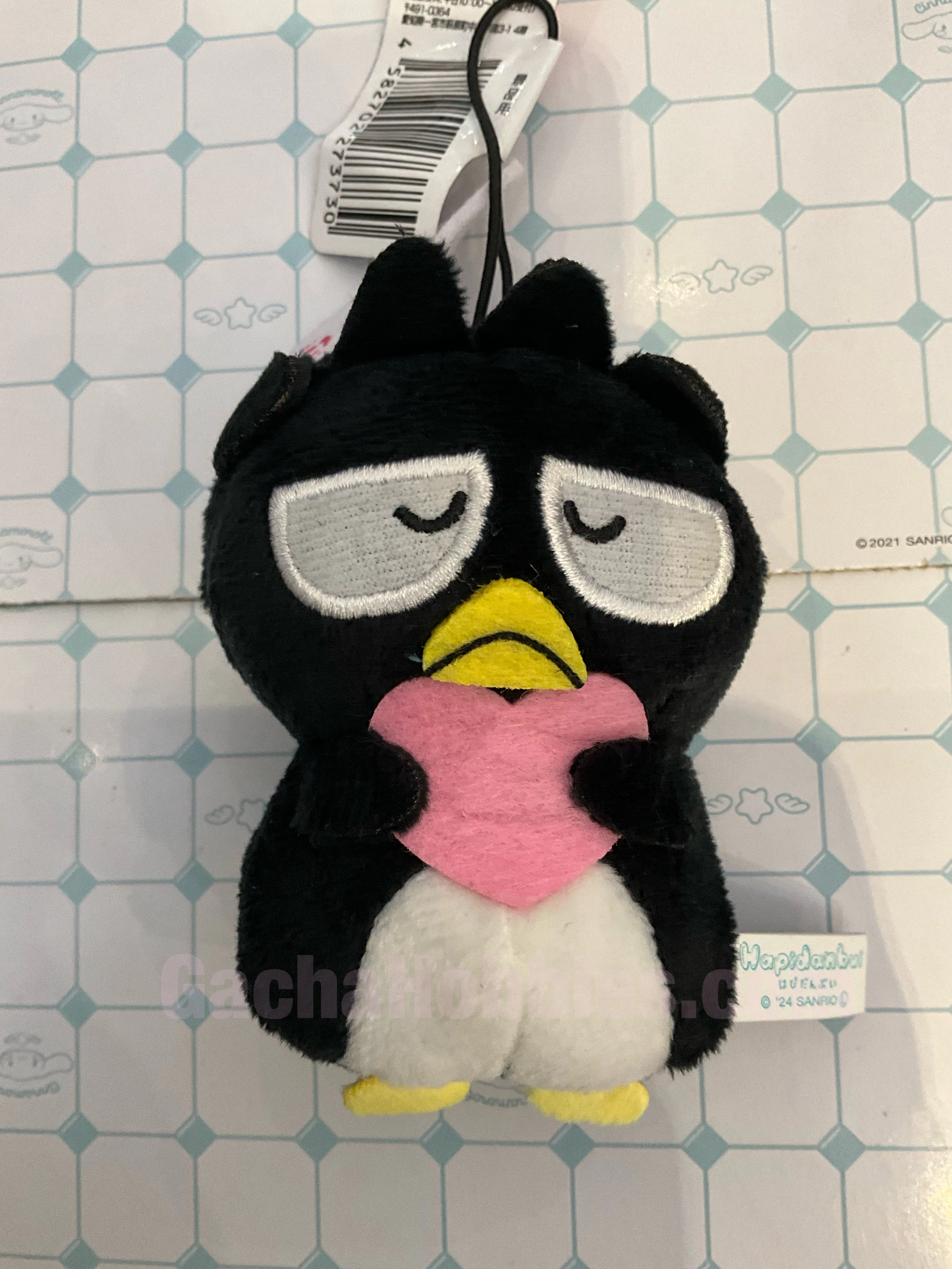 Sanrio Hapidanbui Badtz-Maru Leisure Time Small Plush Keychain (In-stock) Dinosaur Model Contemporary Home