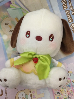 Sanrio Strawberry News 50th Anniversary Pochacco Medium Plush (In-stock) Swapable Head Art Item