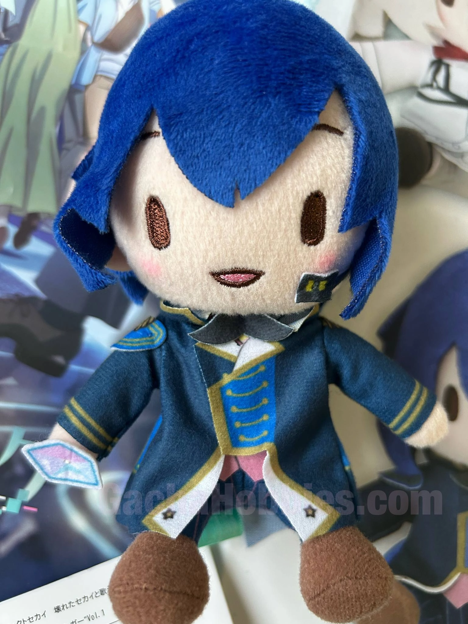 Sega HATSUNE MIKU Project SEKAI THE MOVIE Kowareta SEKAI to Utaenai MIKU Kaito Small Plush Keychain (In-stock) Vinyl Statue Gift For Her