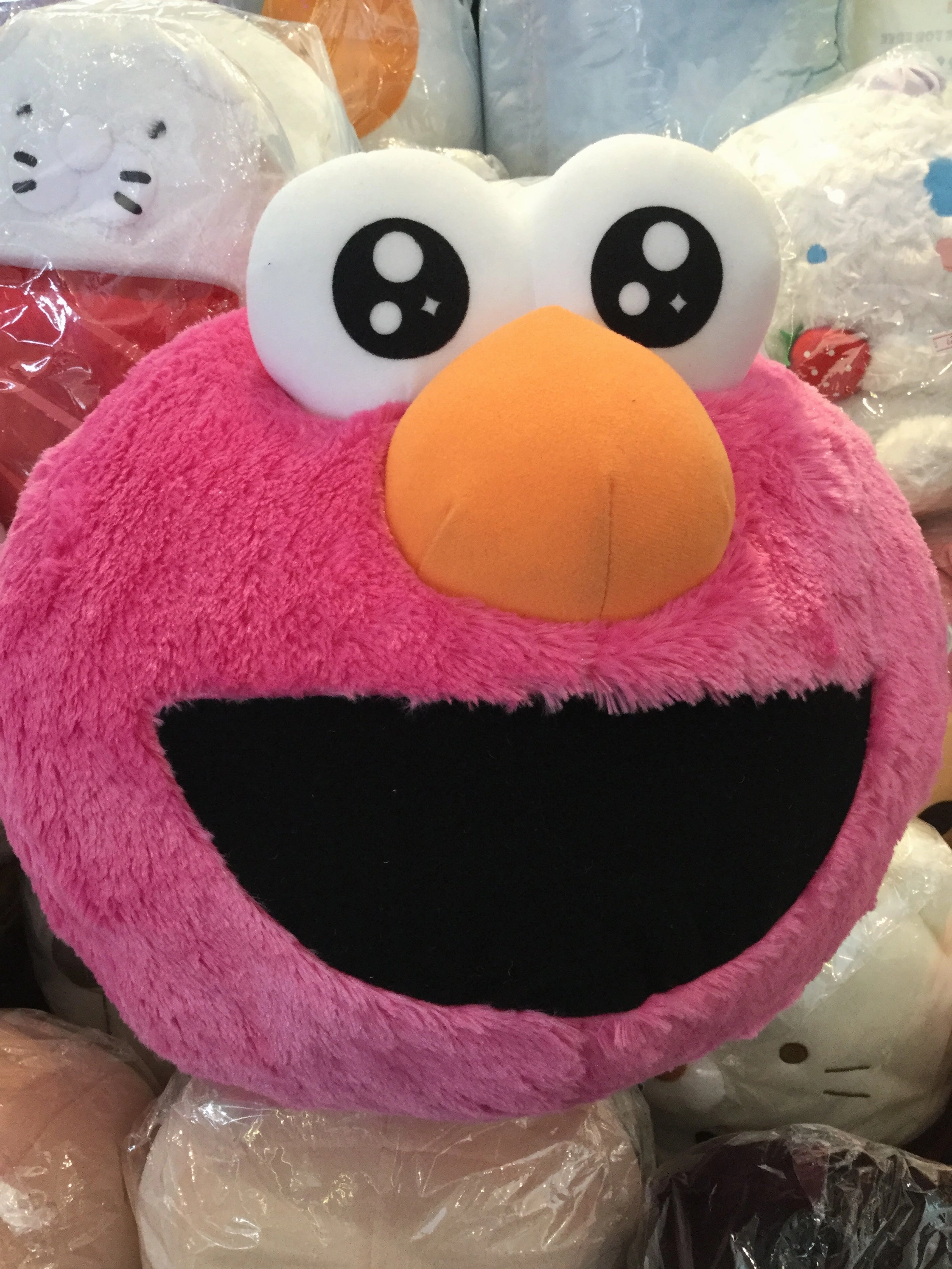 Sesame Street Pink Elmo Head Large Plush (In-stock) Spacecraft Model Action Decor