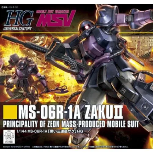 HGUC 1/144 #151 MS-06R-1A Zaku II Black Tristars Superhero Display