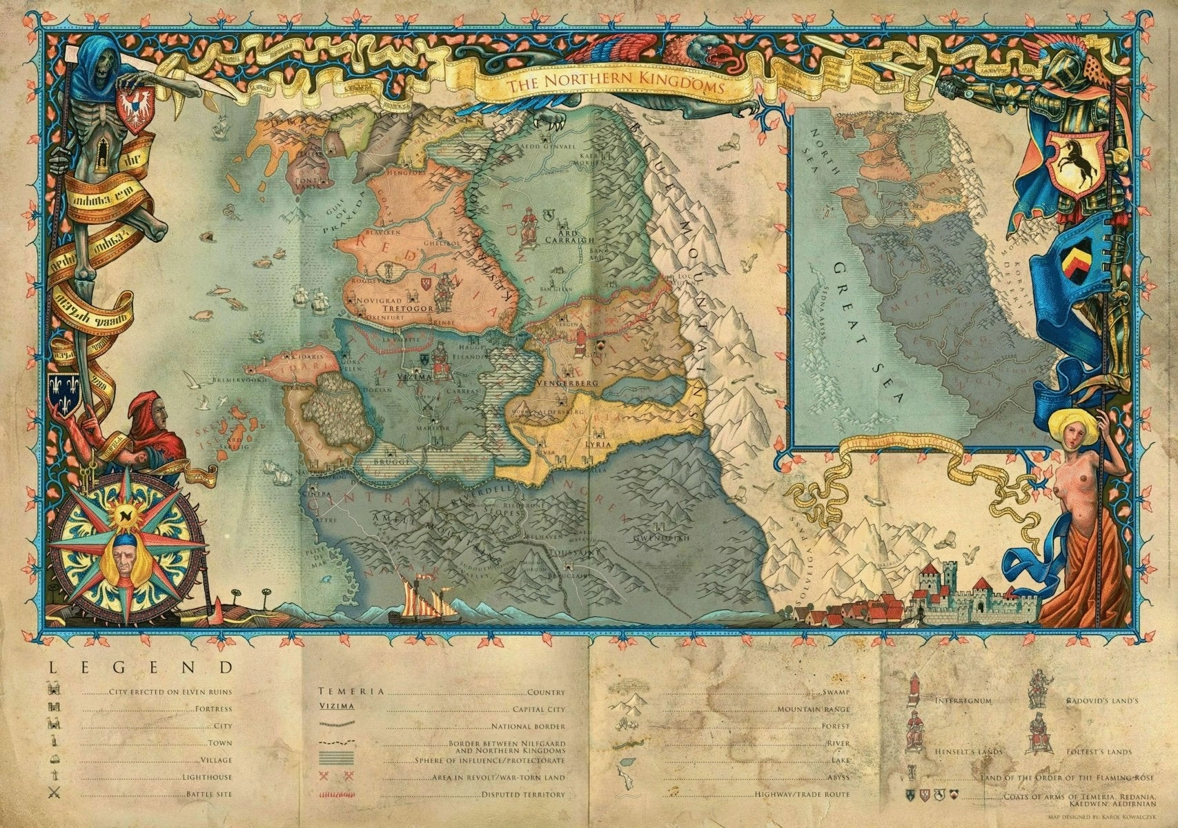 Limited Goods Game Character THE WITCHER 3 - The Northern Kingdoms - Puzzle 500P