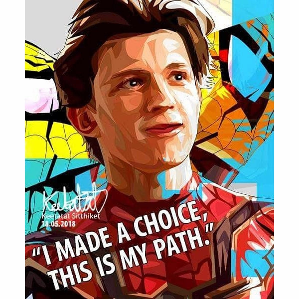 Retail Package Spiderman Peter Parker Marvel Pop Art Poster Wall Decoration Drawing