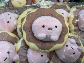 Sumikko Gurashi Chubby Tapioca Stuck In Donut Small Plush Keychain (In-stock) Superhero Sculpture