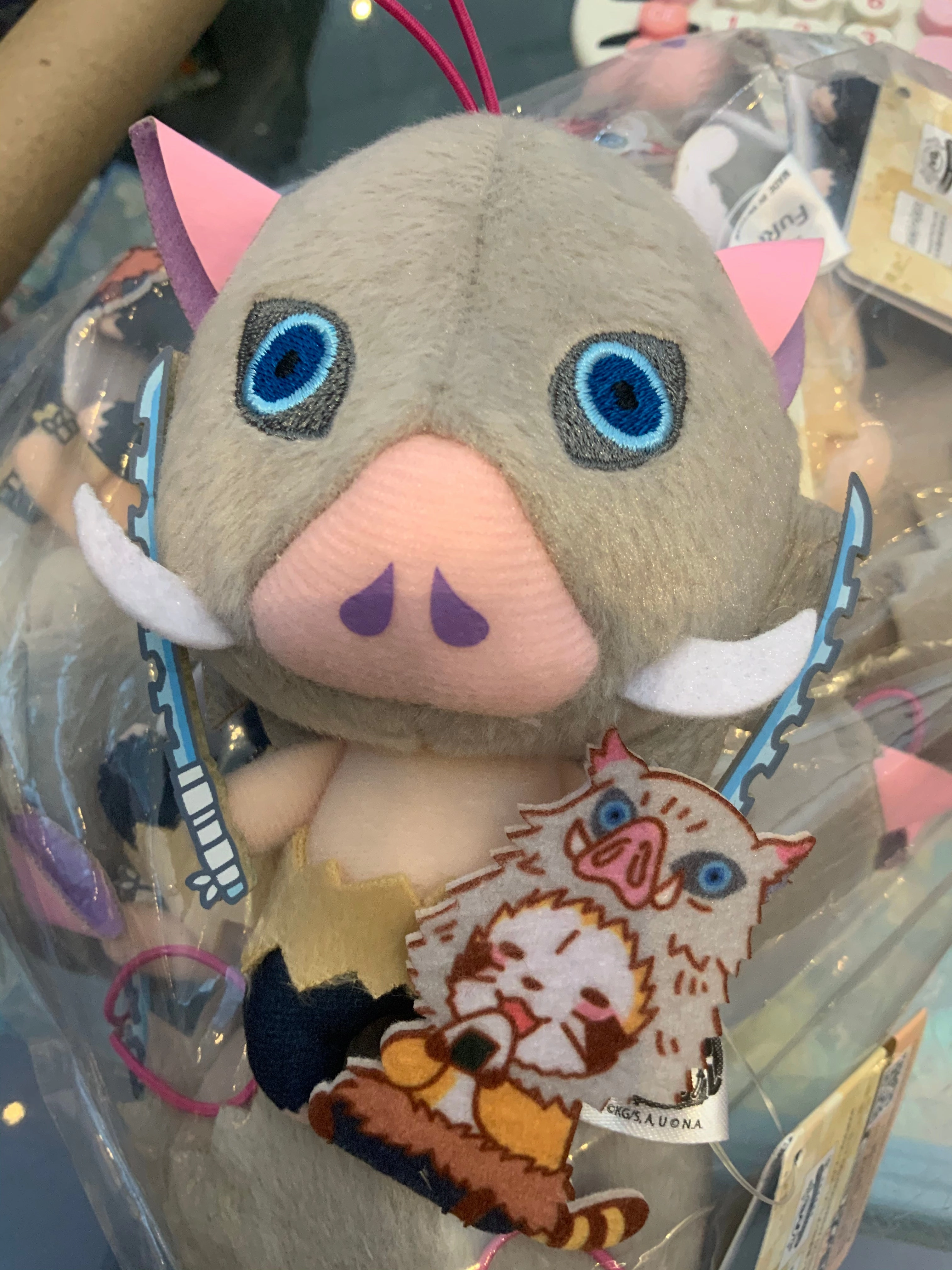 Viral Sensation Kimetsu no Yaiba Demon Slayer x Rasca Inosuke Hashibira Small Plush Keychain (In-stock)