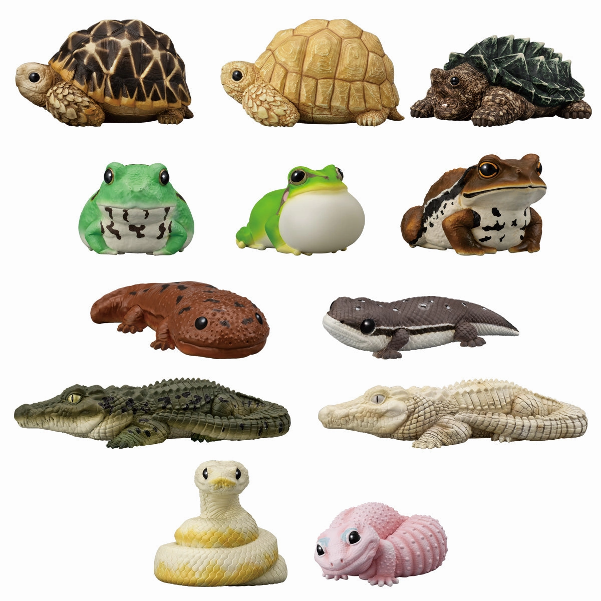 Character Toy Man Cave TE-NORI FRIENDS 12 -REPTILES & AMPHIBIANS-  W/O GUM (set of 12) ??????