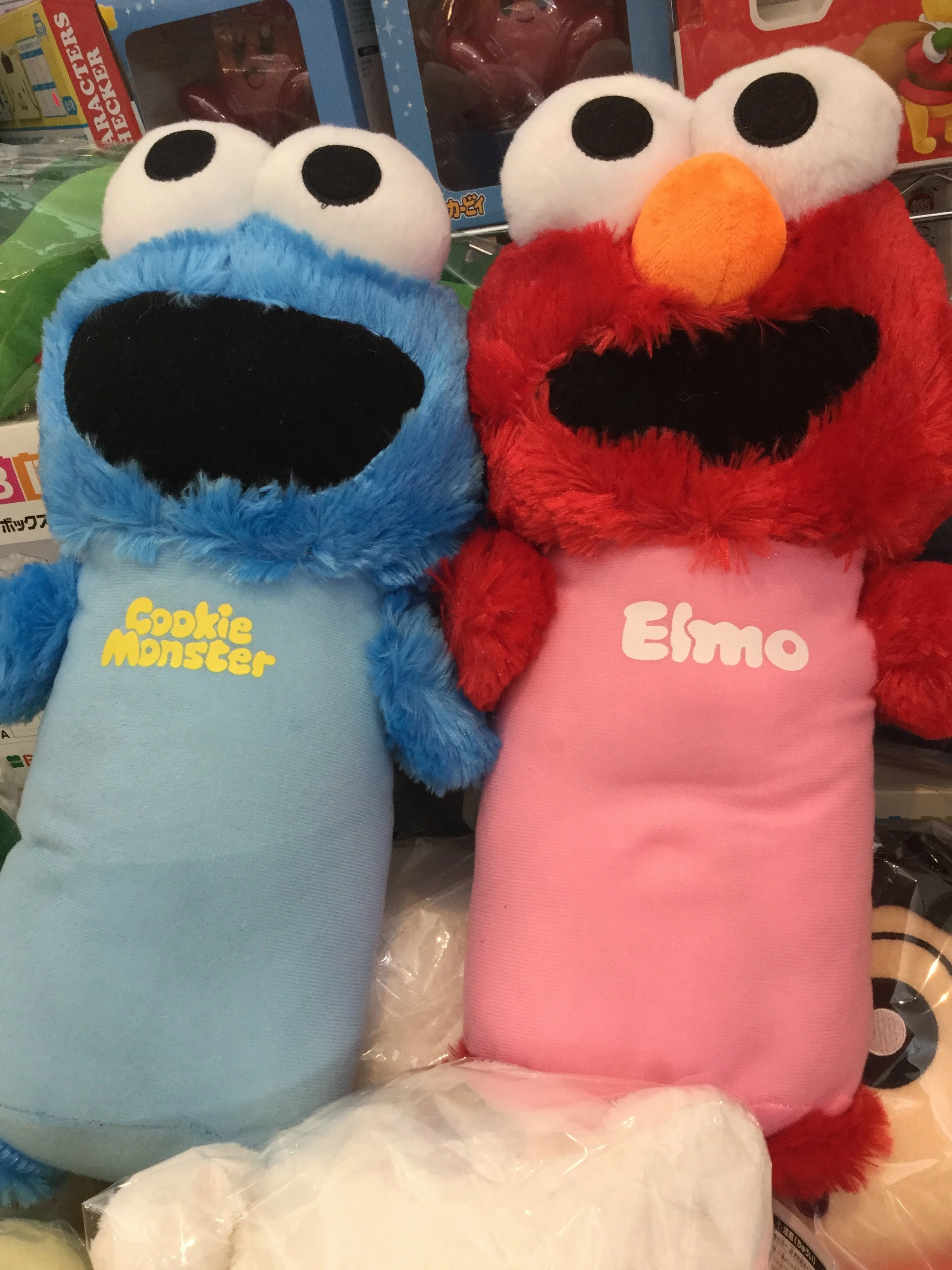 Steampunk Design Sesame Street Elmo and Cookie Monster Couple Plush (In-stock)