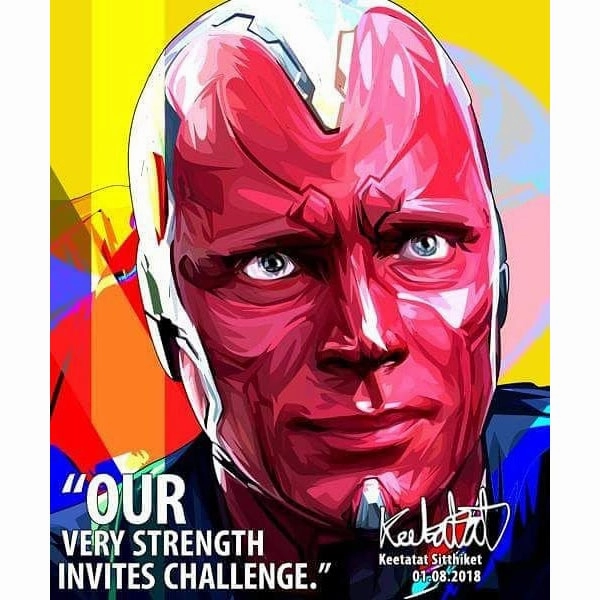 NFT Figure Vision Marvel Pop Art Poster Wall Decoration Drawing