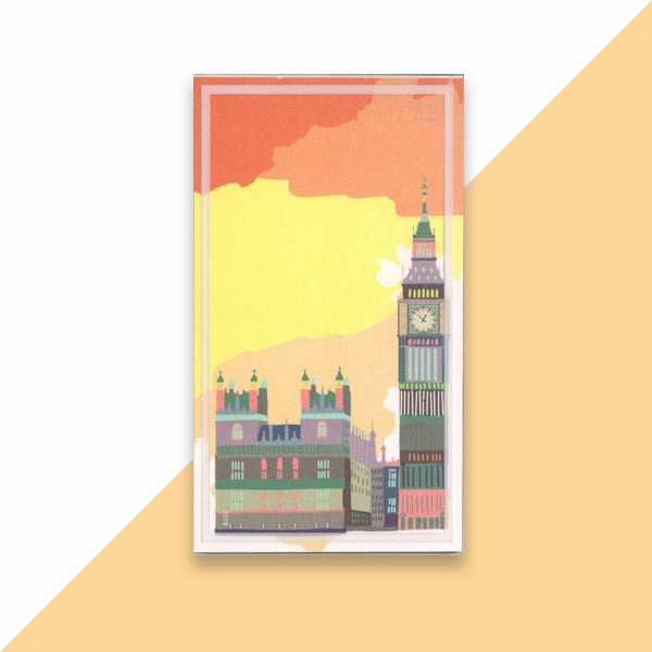 World Landmark Wood DIY 3D Puzzle & Postcard London Big Ben Non toxic PVC Art
