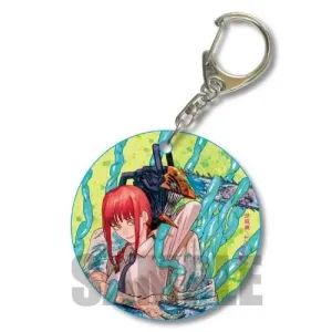 Silver Coated Yawaraka Clear Charm Chainsaw Man Denji & Makima